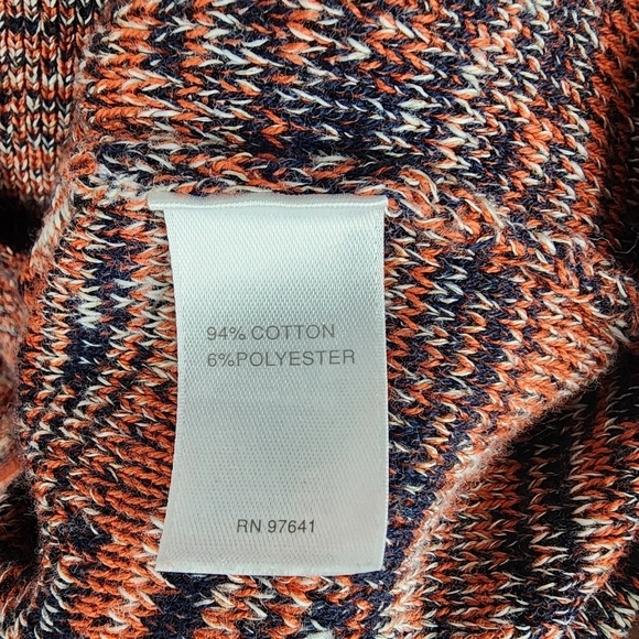 J. Jill Pure Jill Campari Marled‎ Space Dyed V-Neck Pullover Sweater Size Medium - Picture 5 of 7